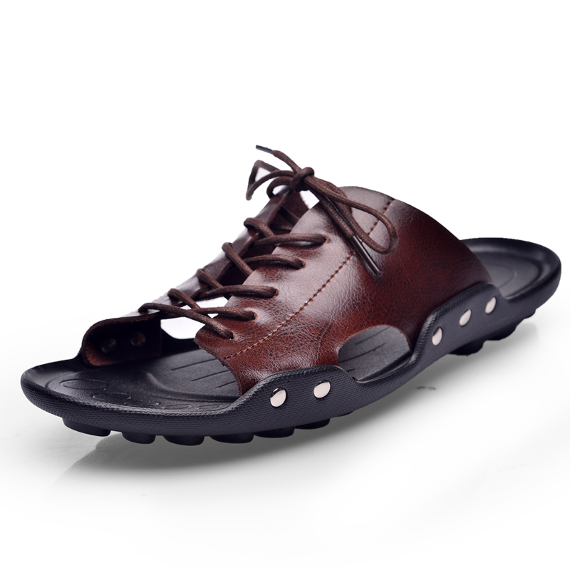 Flip Flop Leather Men - Letnie klapki męskie Summer Tide, brytyjska
