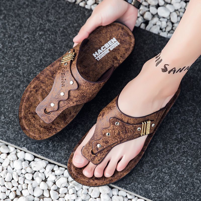 Flip Flop Leather Men - 2026 Nowe męskie klapki z prawdziwej