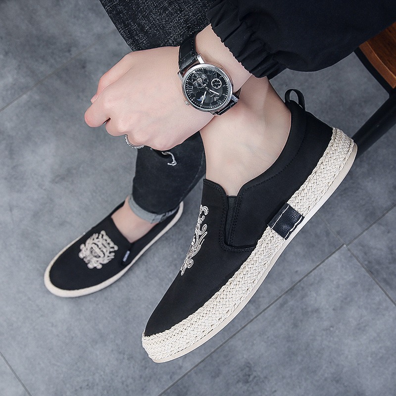 Czarne oddychające buty męskie – Espadrille Slip On recenzja i cena