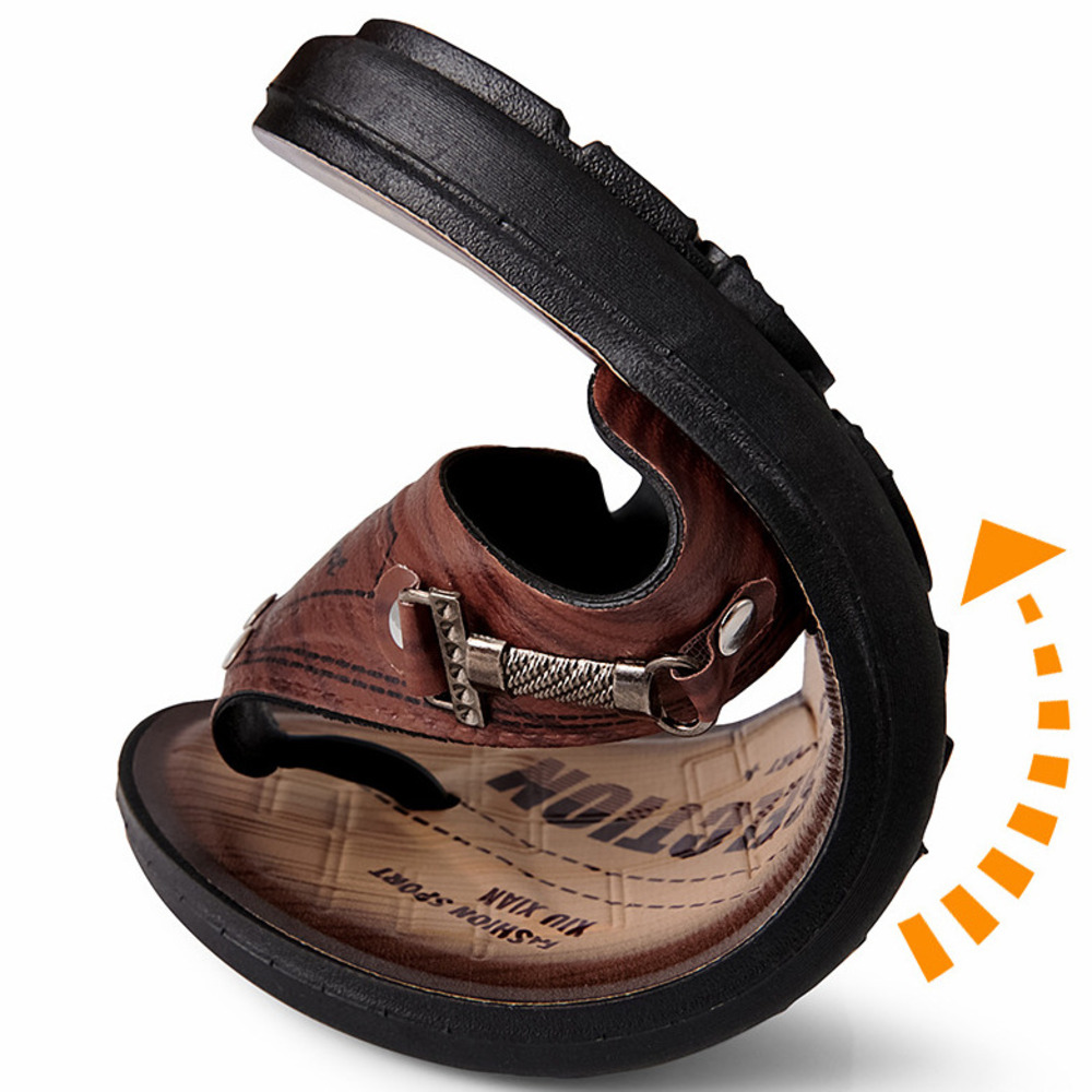 Męskie skórzane klapki, chodak – Flip Flop Leather Men recenzja i cena