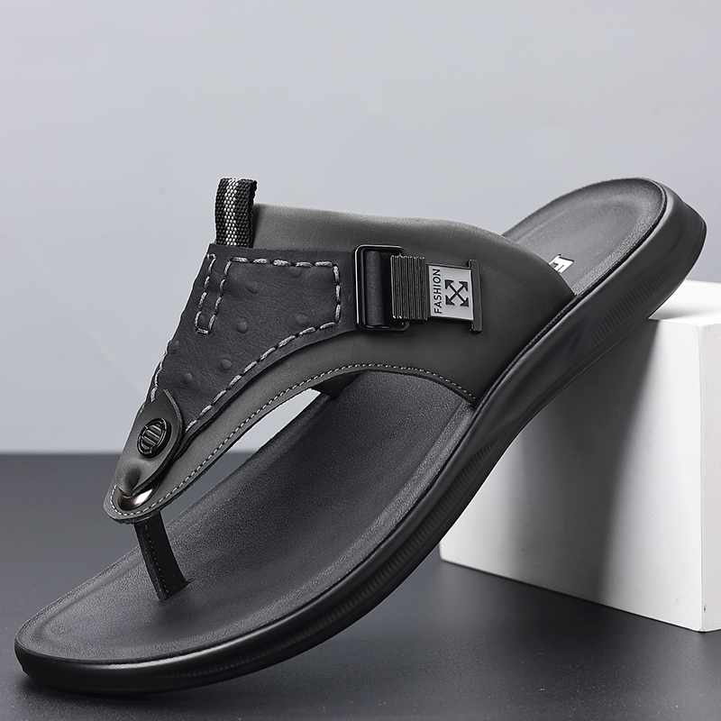 Męskie regulowane klapki japon – Flip Flop Leather Men recenzja i cena