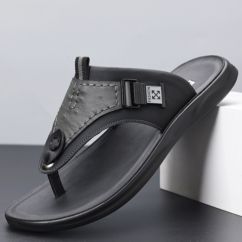 Męskie regulowane klapki japon – Flip Flop Leather Men recenzja i cena